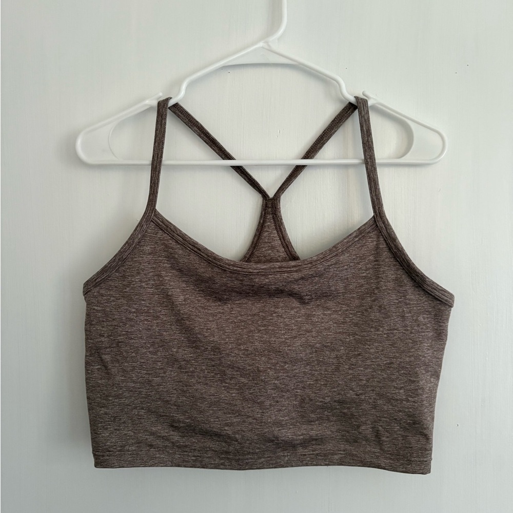 Aerie Heathered Brown Sports Bralette